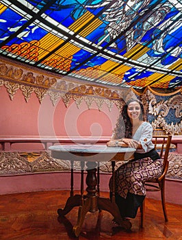 Solo Female Traveler at the Erawan Museum, Bangkok, Thailand