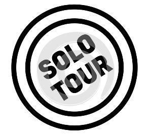 Solo tour stamp on white