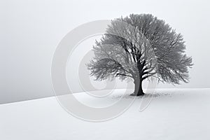 solo tree in winter