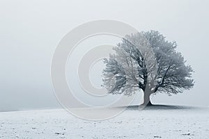 solo tree in winter