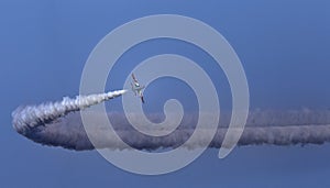 Plane jet of Soloist at the italian tricolor arrows air show photo