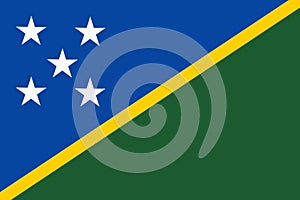 Solomon Islands flag pattern background. Realistic national flag design. Abstract vector template photo