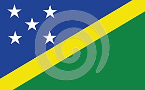 Solomon Islands flag vector graphic. Rectangle Solomon Islander flag illustration. Solomon Islands country flag is a symbol of