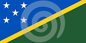 Solomon Islands flag vector. Illustration of Solomon Islands