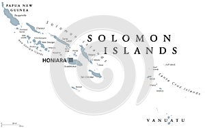 Solomon Islands political map