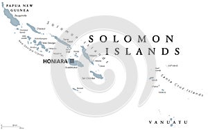 Solomon Islands political map photo