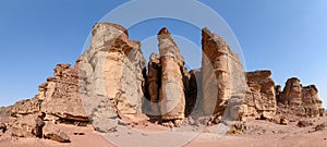 Solomon Pilars in Timna Park, Israel. Amazing destiination for summer travel photo