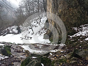 Solomon stones in winter, Brasov, Romania