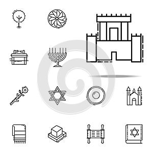 Solomon Temple icon. Judaism icons universal set for web and mobile