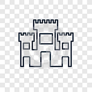 Solomon Temple In Jerusalem concept vector linear icon isolated