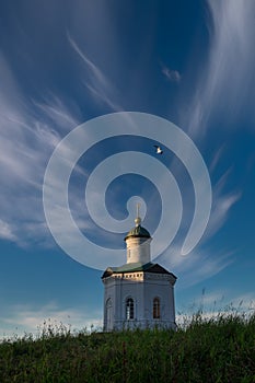 Solovetsky Spaso-Preobrazhensky Transfiguration Monastery, Solovki Island, Russia. Chapel Of Constantine At Background Of Clouds V