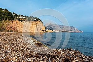 Solsida nudist beach near town of Altea photo