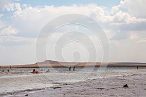 Solt lake Baskunchak. Astrakhan Region, Russia