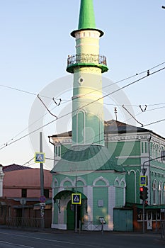 Soltan Mosque in the center of Kazan, Russia. Structure was built in the middle of XIX century