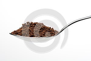 Soluble coffee in a spoon photo