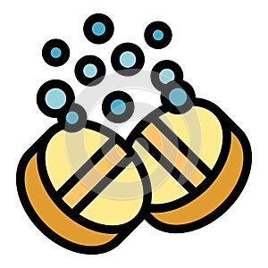 Soluble pill dissolving with bubbles effervescent medication