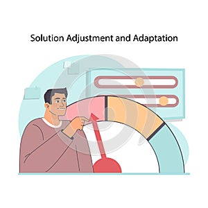 Solution adjustment concept. Flat vector illustration