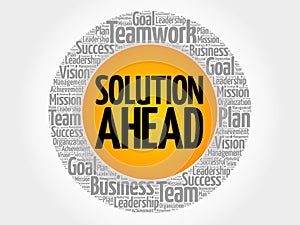 Solution ahead word cloud