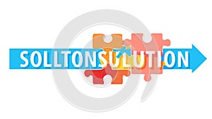 Solution Arrow Sign, Problem Solving Direction Vector Illustration Generative AI