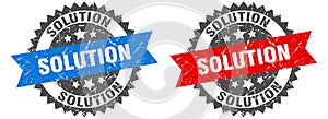 solution band sign. solution grunge stamp set