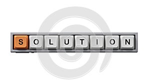 Solution.3D illustration of Computer keyboard keys.