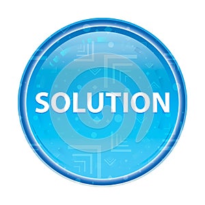 Solution floral blue round button