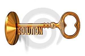 Solution - Golden Key is Inserted into the Keyhole