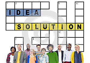 Solution Ideas Plan Solving Result Crossword Concept