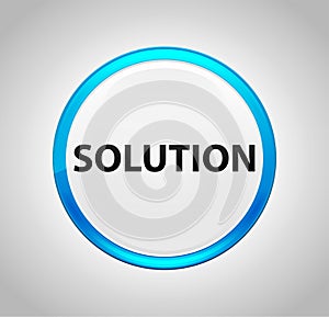 Solution Round Blue Push Button