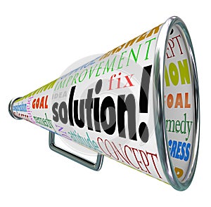 Solution Megaphone Bullhorn Spreading Answer to Problem photo