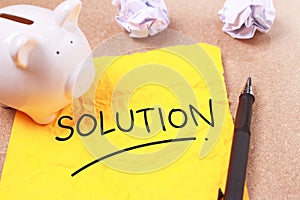 Solution, Motivational Words Quotes Concept