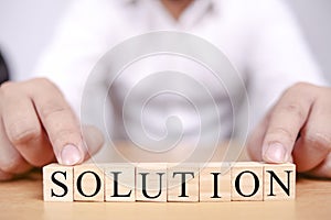 Solution, Motivational Words Quotes Concept