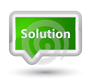 Solution prime green banner button