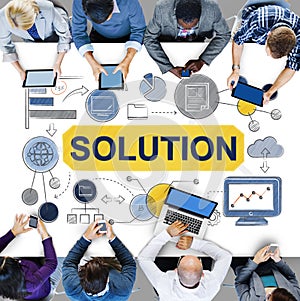 Solution Problem Solving Ideas Strategy Concept photo