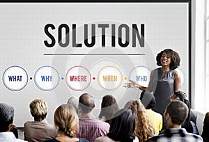 Solution Problem Solving Share Ideas Concept