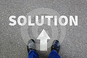 Solution problem success finding solutions conflict businessman