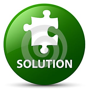 Solution (puzzle icon) green round button