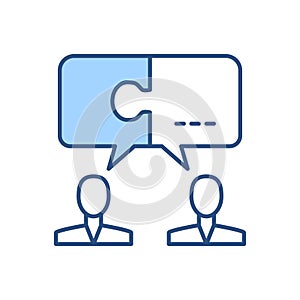 Solution related vector icon