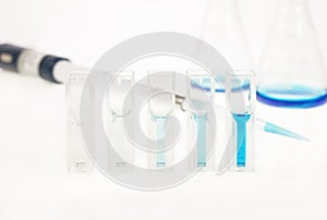 Solution sample in cuvette