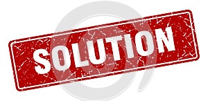 solution sign. solution grunge stamp.