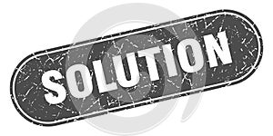 solution sign. solution grunge stamp.
