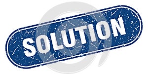 solution sign. solution grunge stamp.