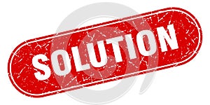 solution sign. solution grunge stamp.