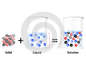 Solution. Solid in liquid