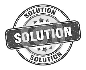 solution stamp. solution round grunge sign.