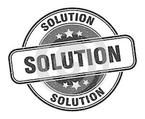 solution stamp. solution round grunge sign.