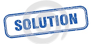 solution stamp. solution square grunge sign