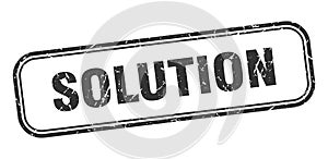 solution stamp. solution square grunge sign