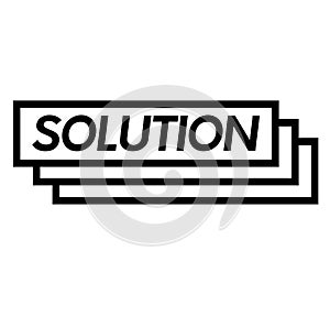 Solution stamp on white