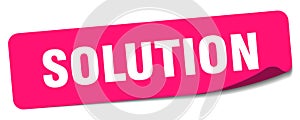 solution sticker. solution label